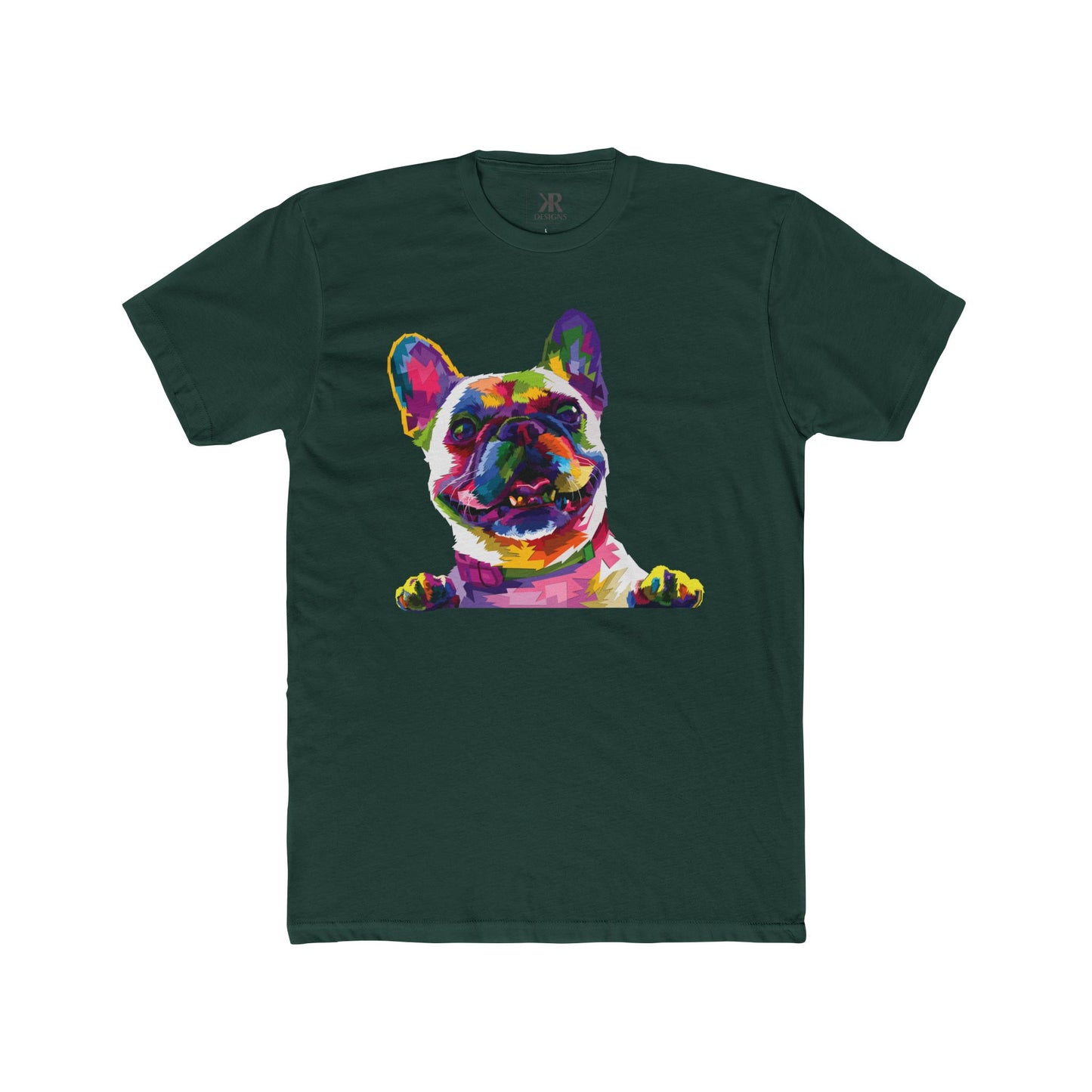 Colorful Frenchie Cotton Crew Tee