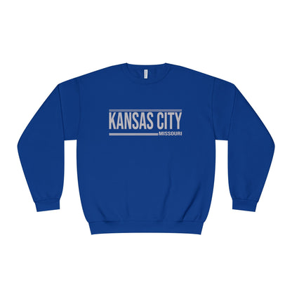 Kansas City Crewneck Sweatshirt - Minimal Text Design