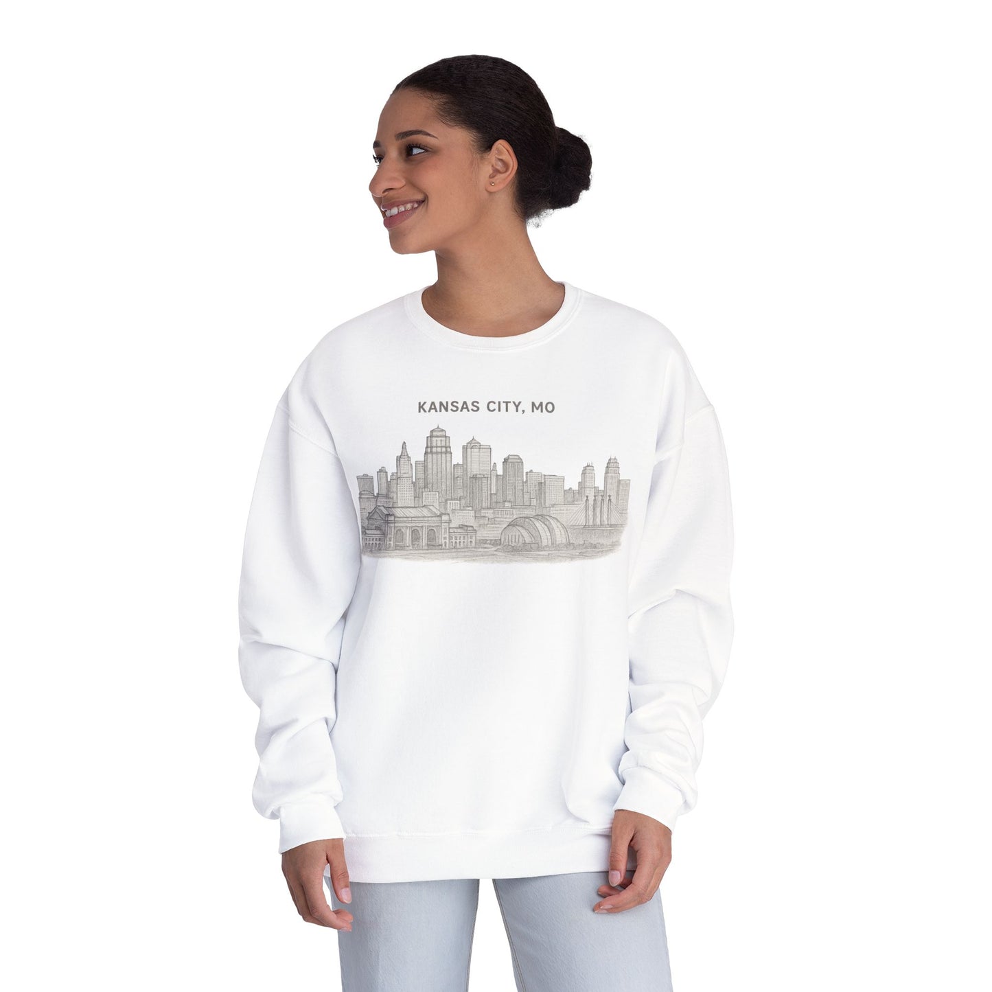 'Kansas City, MO' Vintage Cityscape Crewneck