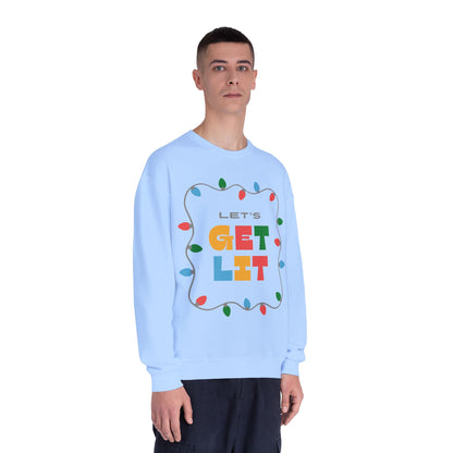 Let's Get Lit Holiday Sweatshirt – Festive Christmas Lights Crewneck