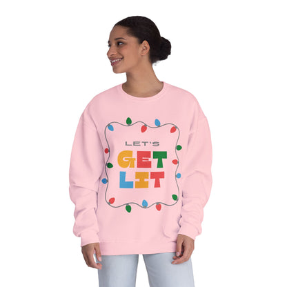 Let's Get Lit Holiday Sweatshirt – Festive Christmas Lights Crewneck