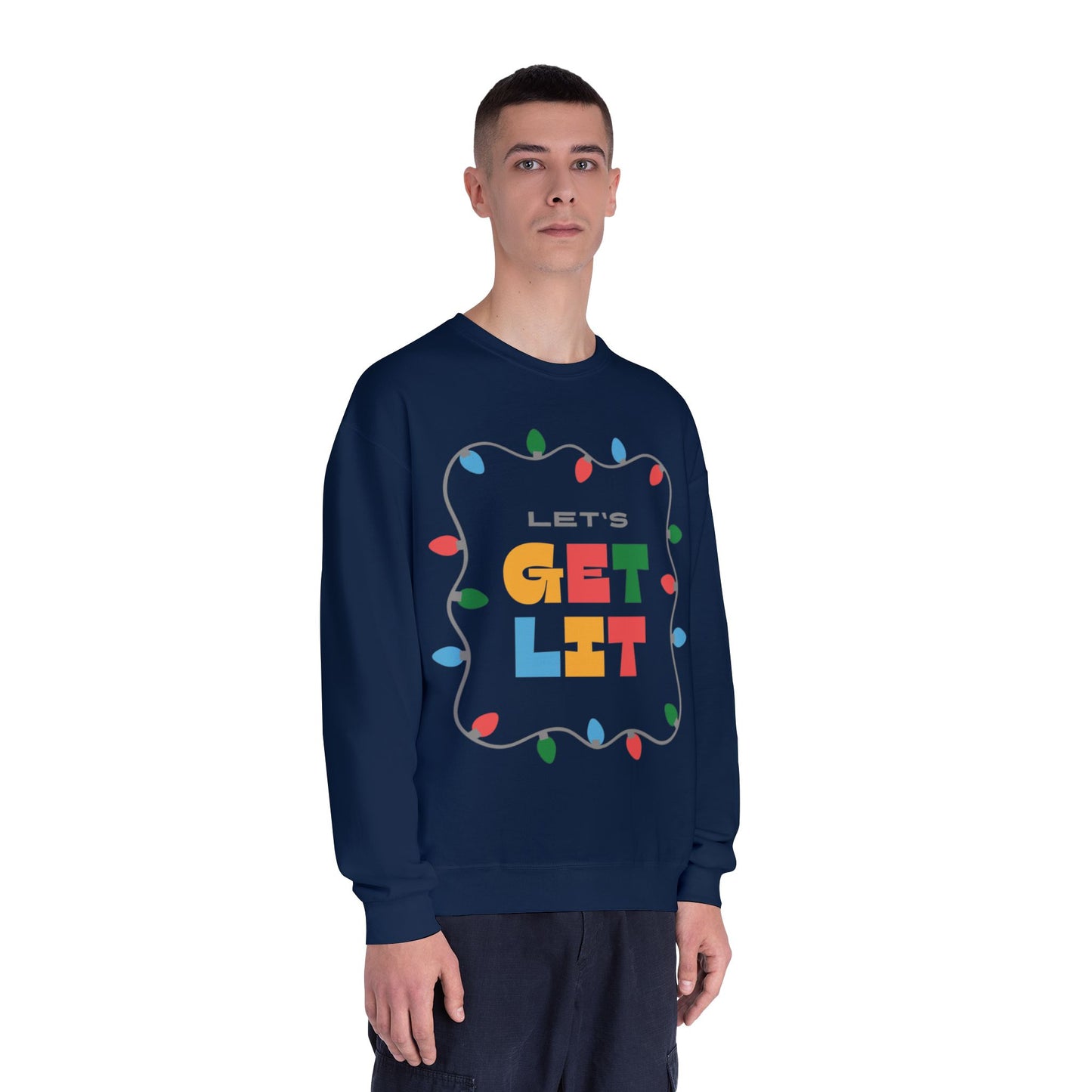 Let's Get Lit Holiday Sweatshirt – Festive Christmas Lights Crewneck