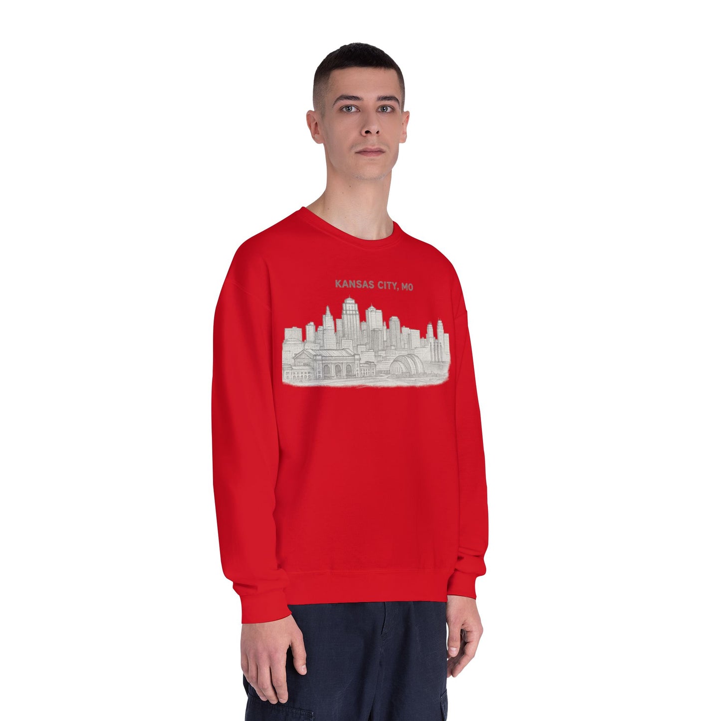 'Kansas City, MO' Vintage Cityscape Crewneck