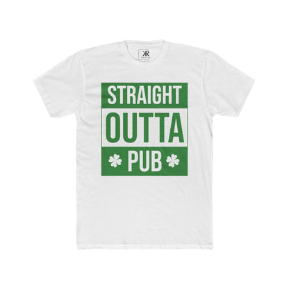 Straight Outta Pub Cotton Crew Tee - St. Patrick's Day Casual Shirt
