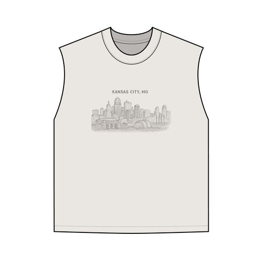 Kansas City Skyline Tank Top — Vintage Cityscape Graphic