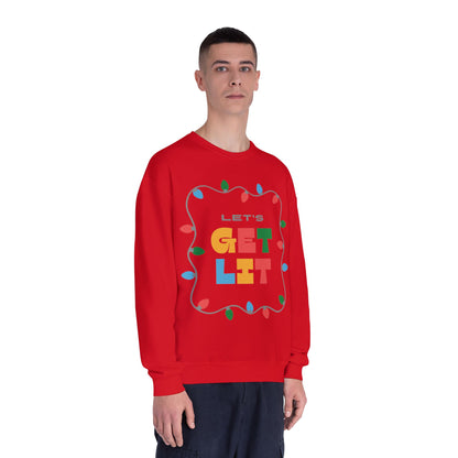 Let's Get Lit Holiday Sweatshirt – Festive Christmas Lights Crewneck
