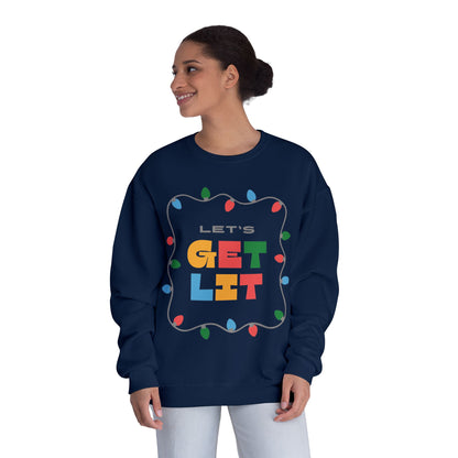 Let's Get Lit Holiday Sweatshirt – Festive Christmas Lights Crewneck