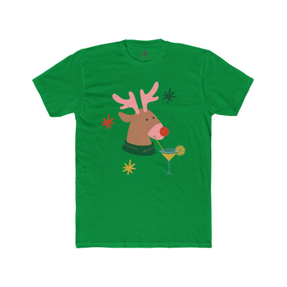 Rudolph Sippin' Cotton Crew Tee