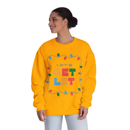Let's Get Lit Holiday Sweatshirt – Festive Christmas Lights Crewneck