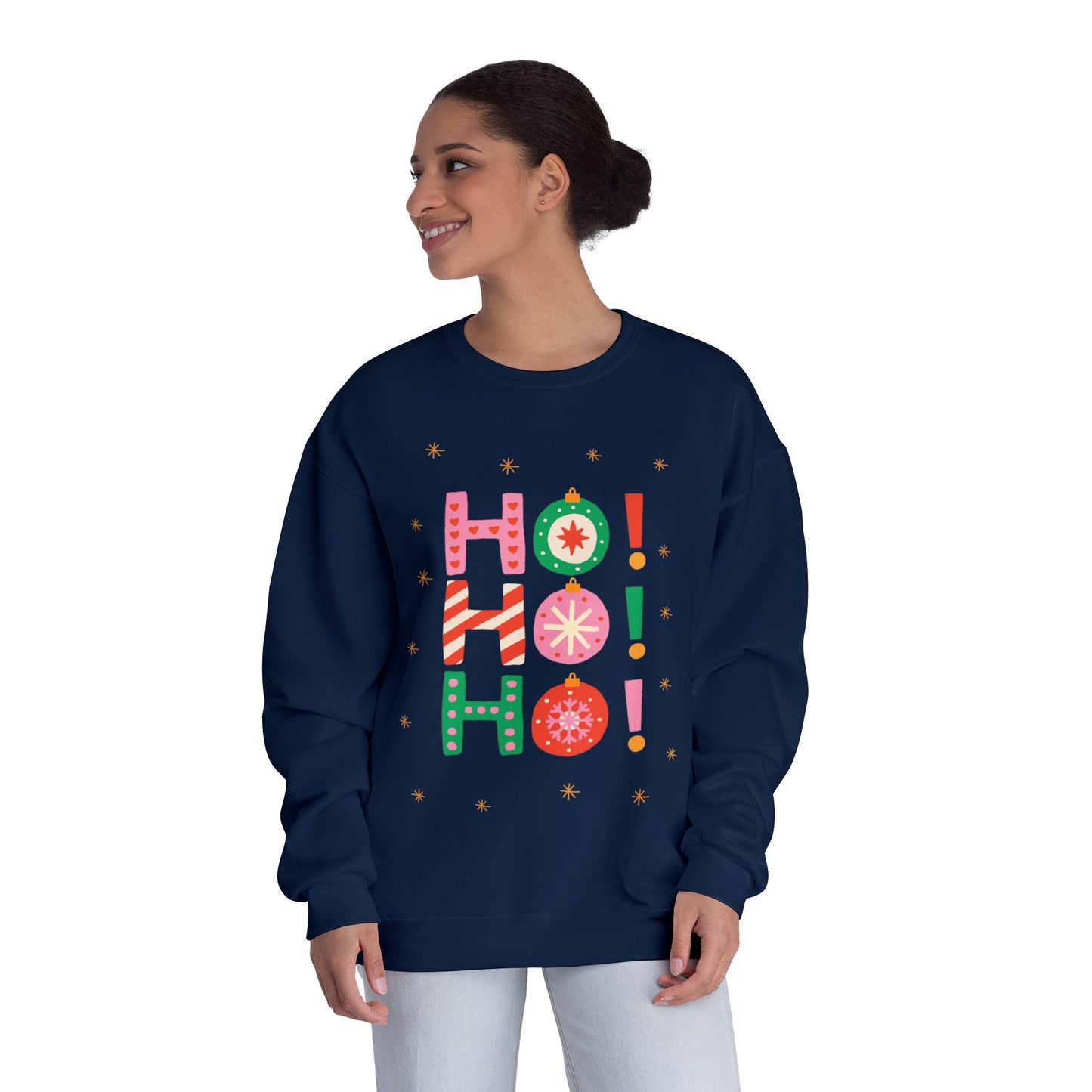 Holiday Crewneck Sweatshirt — "HO! HO! HO!"