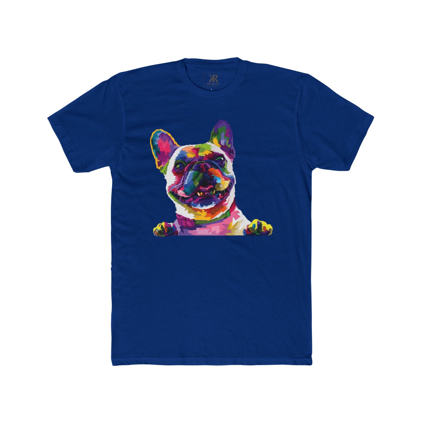 Colorful Frenchie Cotton Crew Tee