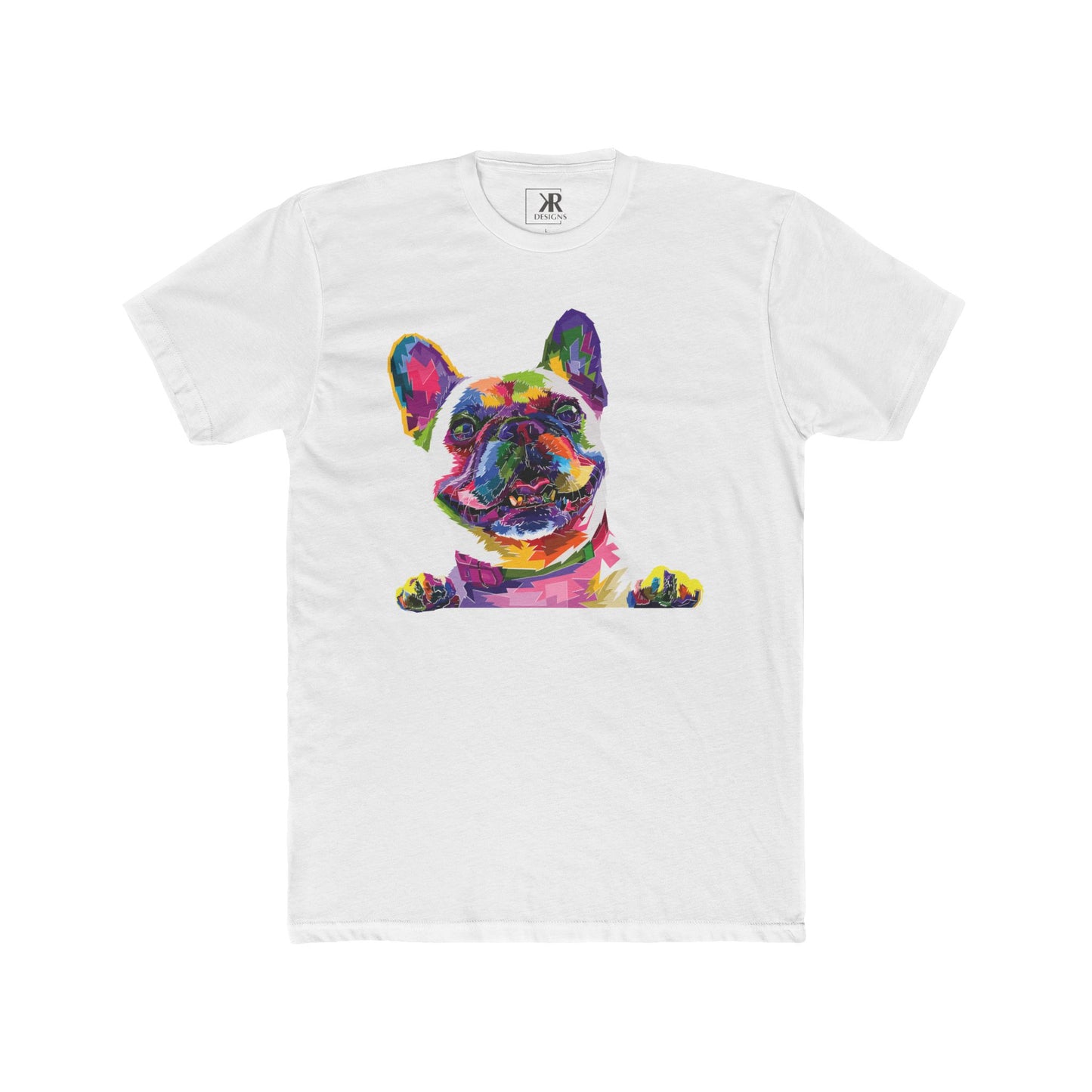 Colorful Frenchie Cotton Crew Tee